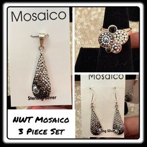 NWT Mosaico Austrian Crystal & Pearl necklace, ring and earrings 💕💕new line!
